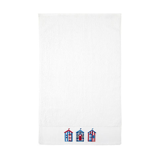 Beach hut embellished hand towel from Dunelm Mill Bath linen