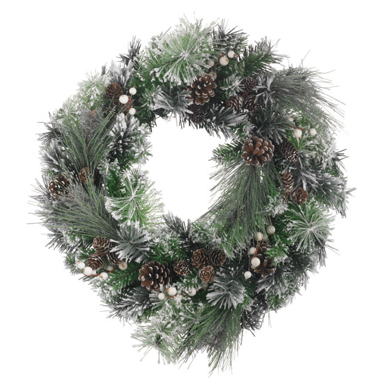 Frosted spruce wreath from Laura Ashley Frosted spruce wreath from Laura Ashley | All rooms | PHOTO GALLERY | Country Homes and Interiors | Housetohome.co.uk
