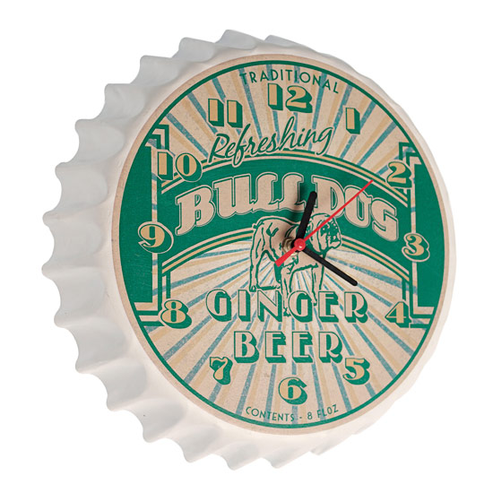 Rex International Bull dog bottle top wall clock from Debenhams | PHOTO GALLERY | Style at Home | Housetohome