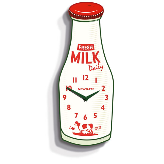 Milk Bottle clock from House of Fraser | PHOTO GALLERY | Style at Home | Housetohome