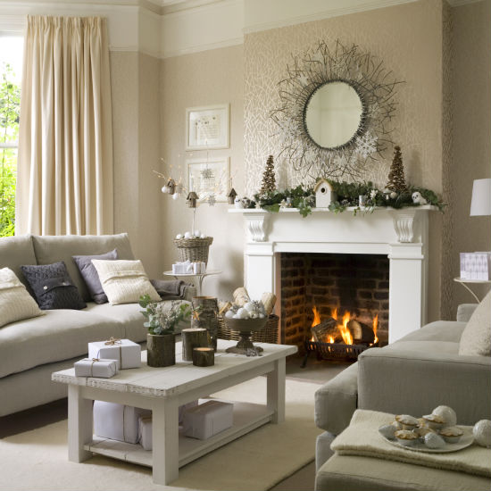 Winter woodland Christmas living room | Christmas living room | PHOTO GALLERY | Ideal Home | Housetohome