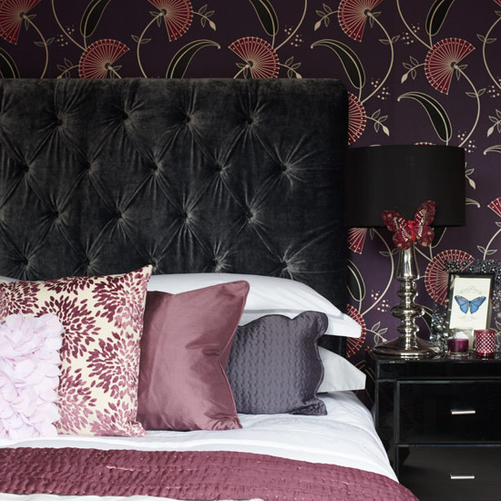 Velvet headboard | Bedroom | PHOTO GALLERY | Style at Home | Housetohome
