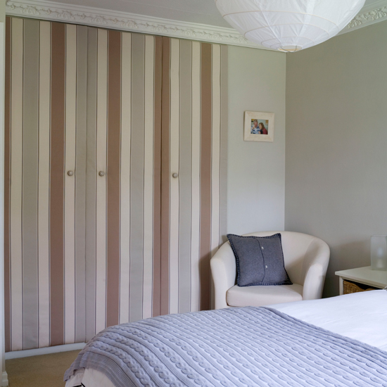 Striped bedroom