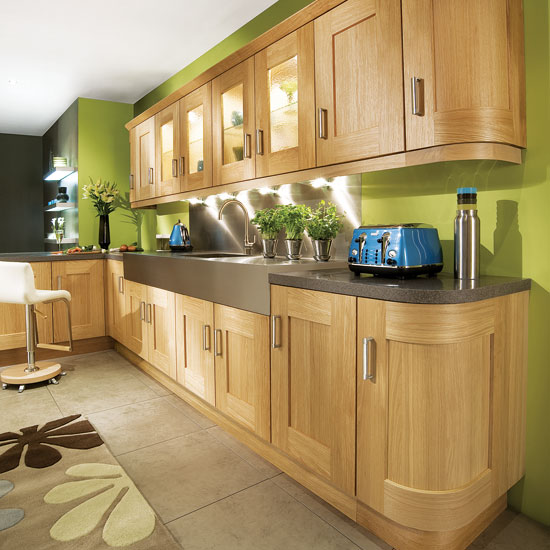Lime green L-shaped kitchen Lime green L-shaped kitchen | Kitchen design ideas | PHOTO GALLERY | Beautiful Kitchens | Housetohome.co.uk