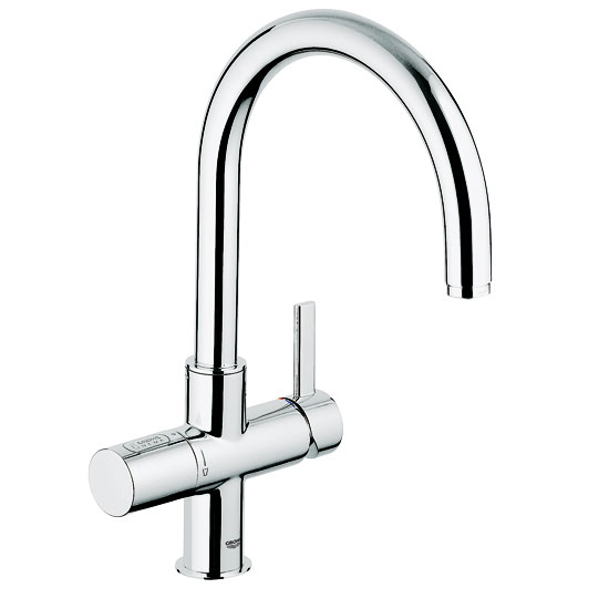 Blue Chilled and Sparkling filter tap from Grohe | Filter taps - 10 of the best | Kitchen design | PHOTO GALLERY | Housetohome.co.uk