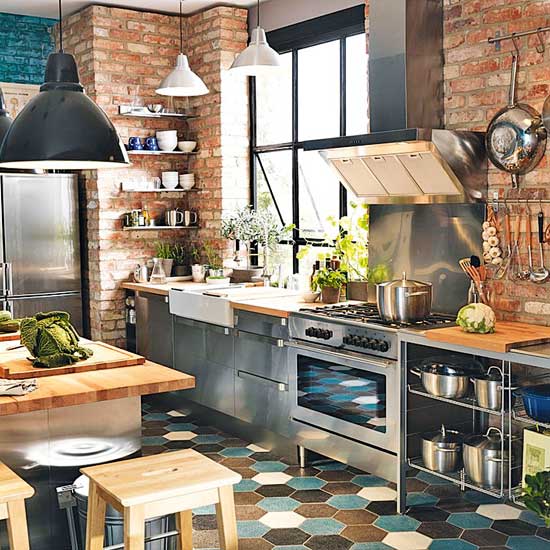 Industrial-inspired kitchen Industrial-inspired kitchen | Traditional kitchens - 10 ideas | Kitchens | PHOTO GALLERY | Beautiful Kitchens | Housetohome