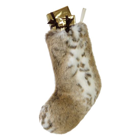 Faux Fur Christmas Stocking from Found Home Store | Christmas decorating ideas | PHOTO GALLERY | 25 Beautiful Homes | Housetohome