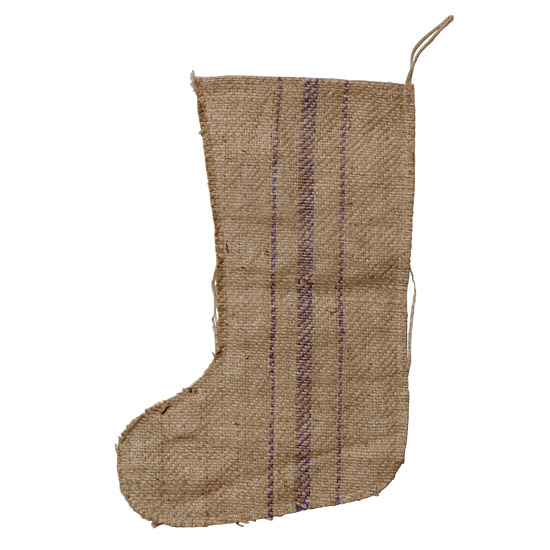 Jute Christmas Stocking from Idyll Home | Christmas stockings | Christmas decorating ideas | Children's decorating ideas | PHOTO GALLERY | 25 Beautiful Homes