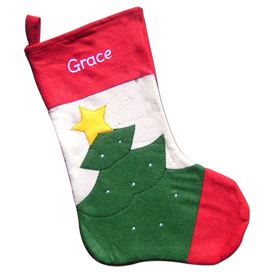 Personalised Christmas Tree Stocking from Shop on Your Doorstep | Christmas decorating ideas | PHOTO GALLERY | 25 Beautiful Homes | Housetohome