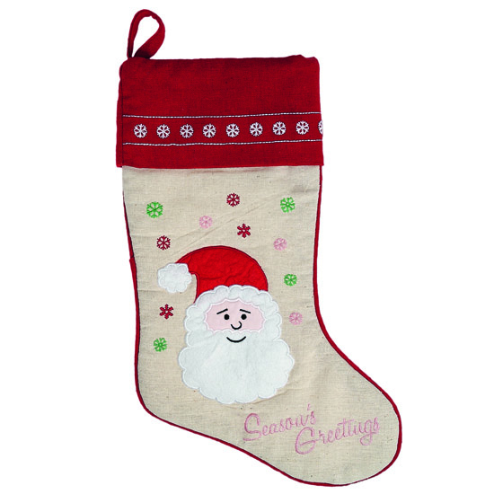 Santa Claus Christmas Stocking from Dotcomgiftshop | Christmas decorating ideas | PHOTO GALLERY | 25 Beautiful Homes | Housetohome