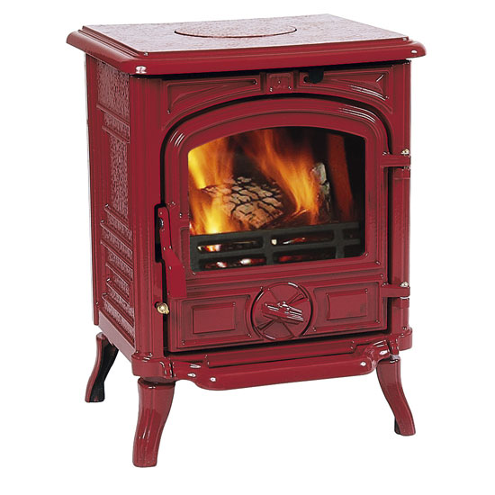 Belfort stove from Franco Belge Belfort burgundy stove from Franco Belge | Living Room | PHOTO GALLERY | Country Homes and Interiors | Housetohome.co.uk