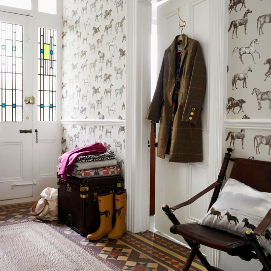 Equestrian themed hallway 