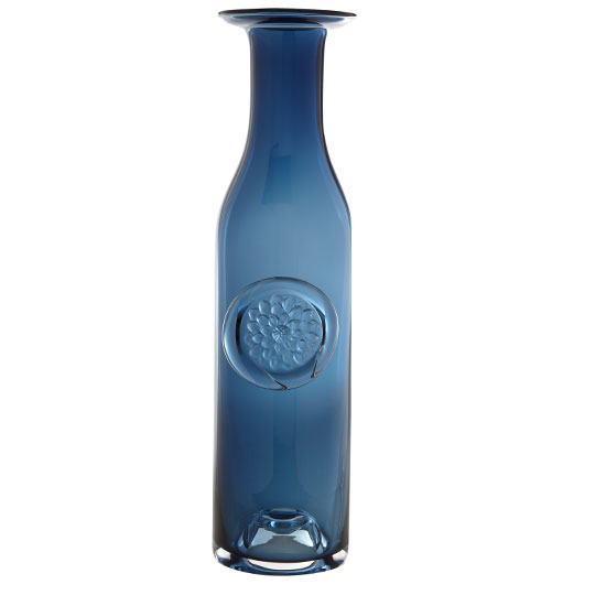 Dartington Crystal Blue dahlia flower bottle from Liberty