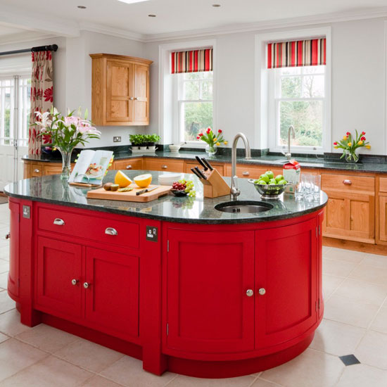 Bold red island Bold red island | Kitchen islands - 10 ideas | Kitchen | PHOTO GALLERY | Beautiful Kitchens | Housetohome.co.uk