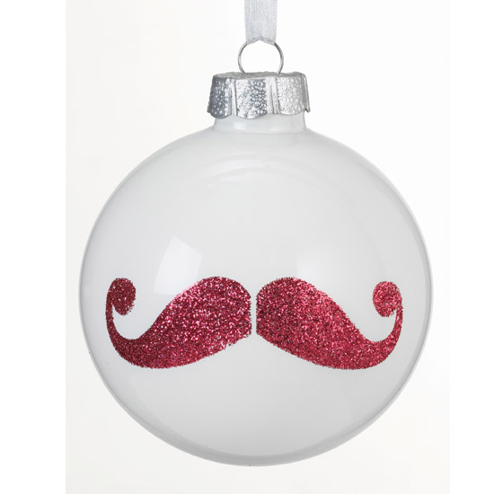 glitter moustache bauble by homebase christmas baubles glitter moustache bauble by homebase christmas baubles