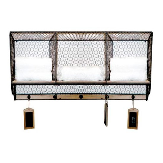Wire rack with hooks from HomesDirect365 | Hallway | PHOTO GALLERY | Style at Home | Housetohome