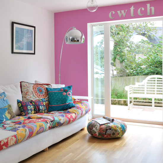 Stylist at Home Amy spelled out 'Cwtch' (cuddle in Welsh) in her living room