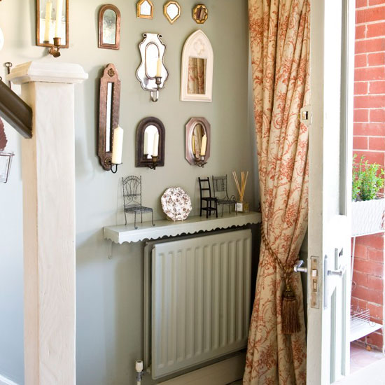 Eclectic hallway with mirrored wall Eclectic hallway with mirrored wall | Hallway decorating ideas | PHOTO GALLERY | 25 Beautiful Homes | Housetohome