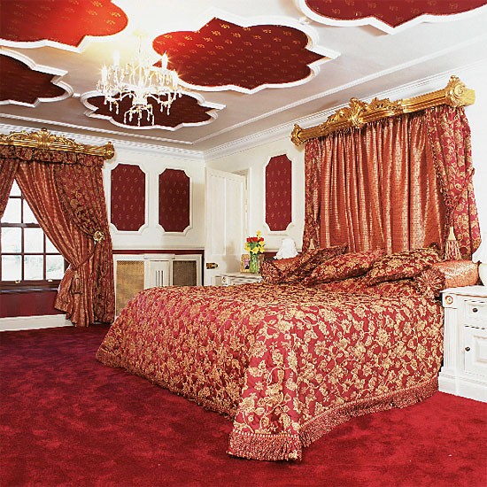 Baroque red-and-gold bedroom | Ruby red bedroom ideas | housetohome.co ...