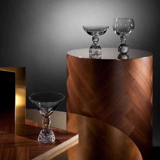 Glassware created from the stoppers of decanters
