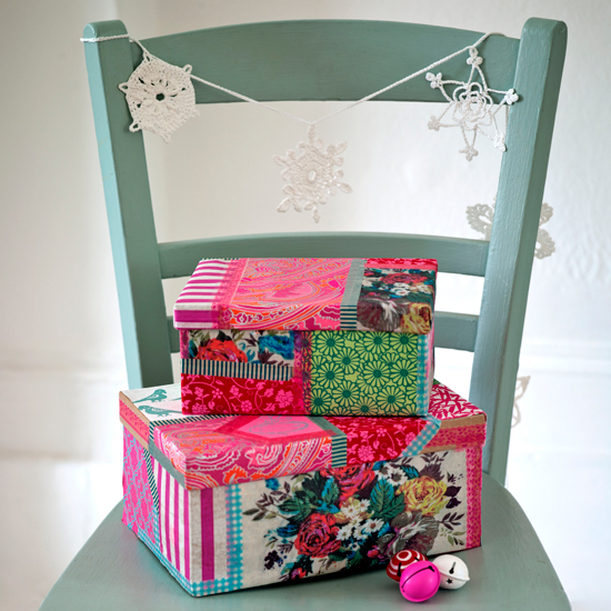 Decoupage present boxes | Homemade Christmas ideas | PHOTO GALLERY | Housetohome.co.uk