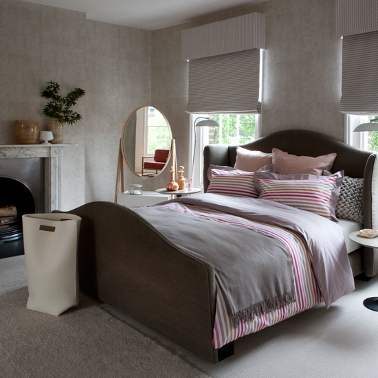 Pink and grey bedroom  Decorating ideas  traditional bedrooms  housetohome.co.uk