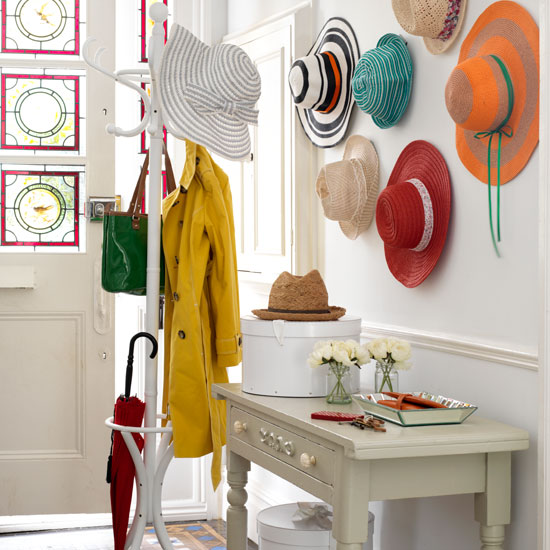 Display hats Display hats | Country hallway ideas - 10 of the best | Hallway | PHOTO GALLERY | Country Homes and Interiors | Housetohome
