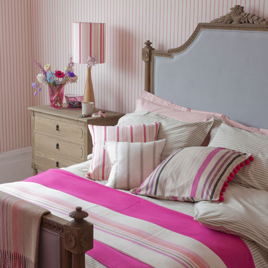 Dress up with candy stripes | Country bedroom ideas - 10 of the best | Bedroom | PHOTO GALLERY | Country Homes and Interiors | Housetohome