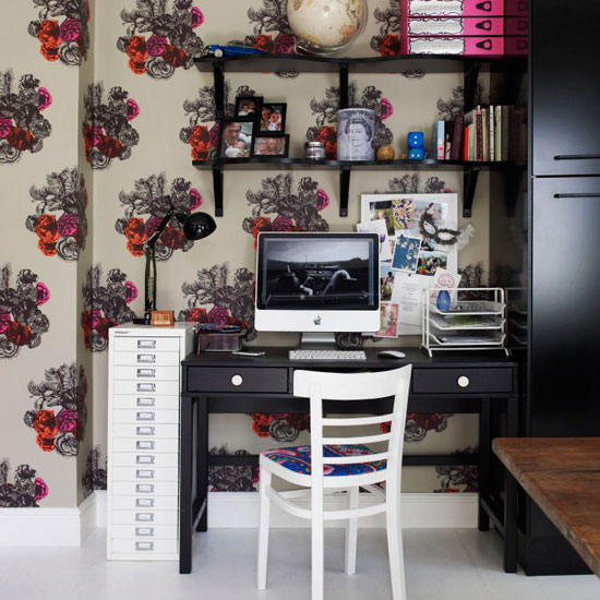 Floral home office Floral home office | Modern home office ideas | Home office | PHOTO GALLERY | Livingetc | Housetohome.co.uk
