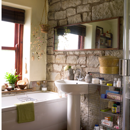 Natural stone bathroom Natural stone bathroom | Traditional decorating ideas | Ideal Home | Housetohome