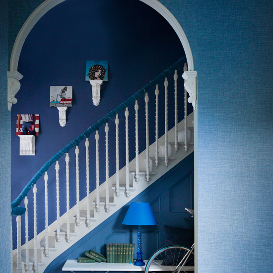 Indigo hallway