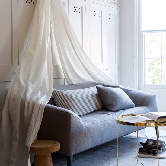 Pared-back living room