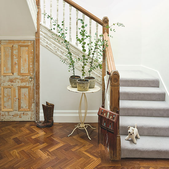 Classic white hallway