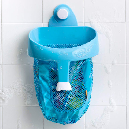 Bright blue toy bag | bathroom | PHOTO GALLERY | Style at Home | Housetohome