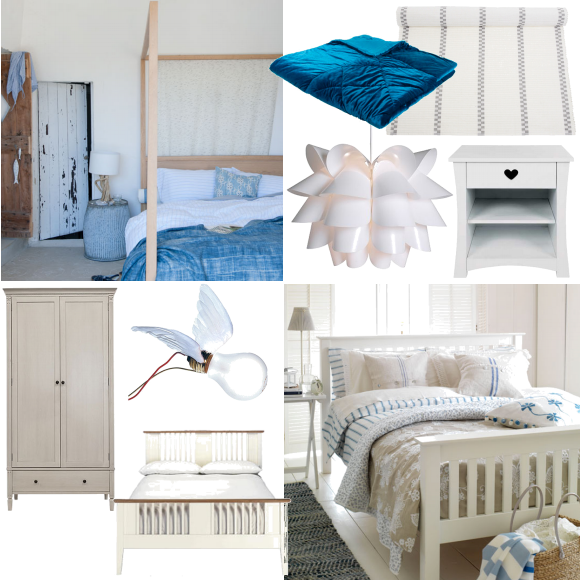 Fresh blue bedroom for the New Year