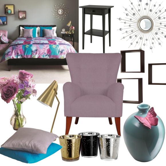 Modern patchwork bedroom