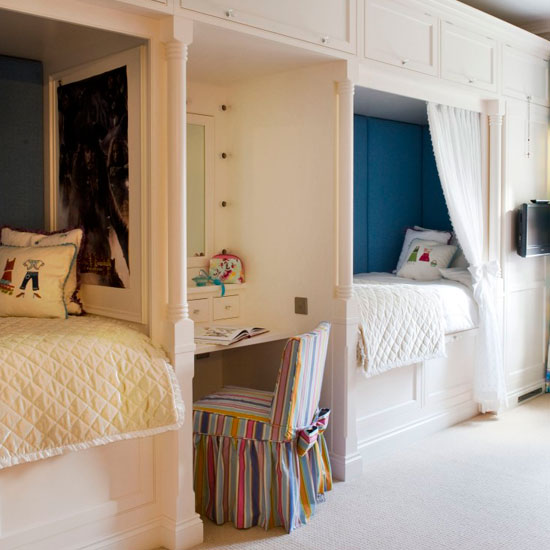 Built-in bedroom | Girls' bedroom ideas | Childrens' bedrooms | bedroom | PHOTO GALLERY | 25 Beautiful Homes | Housetohome.co.uk