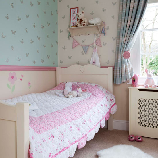 Pastel bedroom | Girls' bedroom ideas | Childrens' bedrooms | bedroom | PHOTO GALLERY | 25 Beautiful Homes | Housetohome.co.uk
