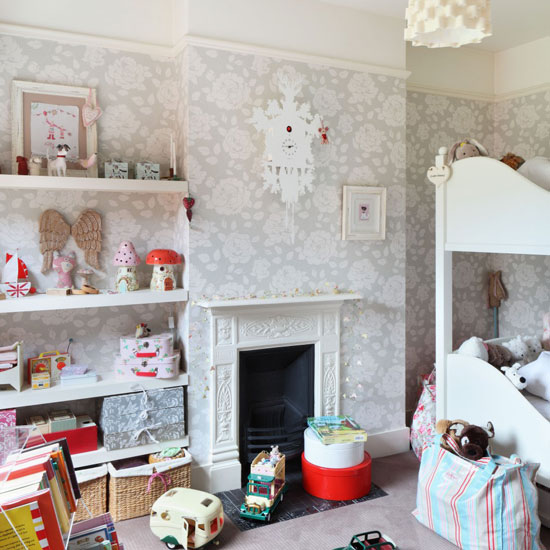 Soft grey bedroom | Girls' bedroom ideas | Childrens' bedrooms | bedroom | PHOTO GALLERY | 25 Beautiful Homes | Housetohome.co.uk