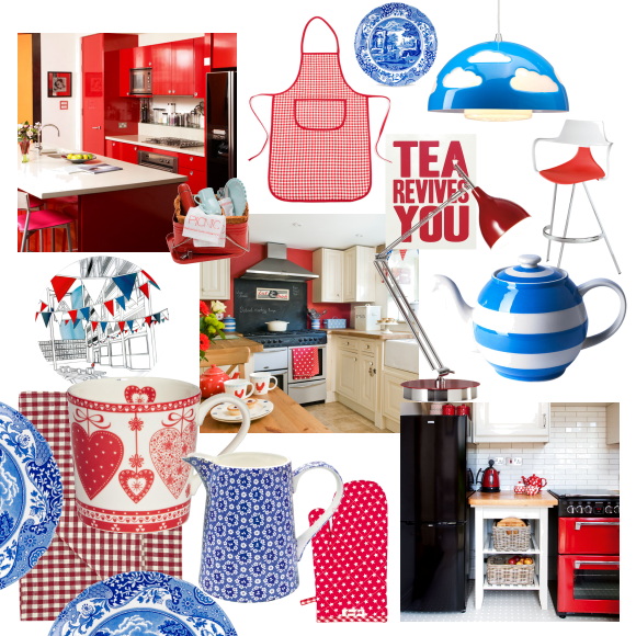 Red and Blue Kitchen