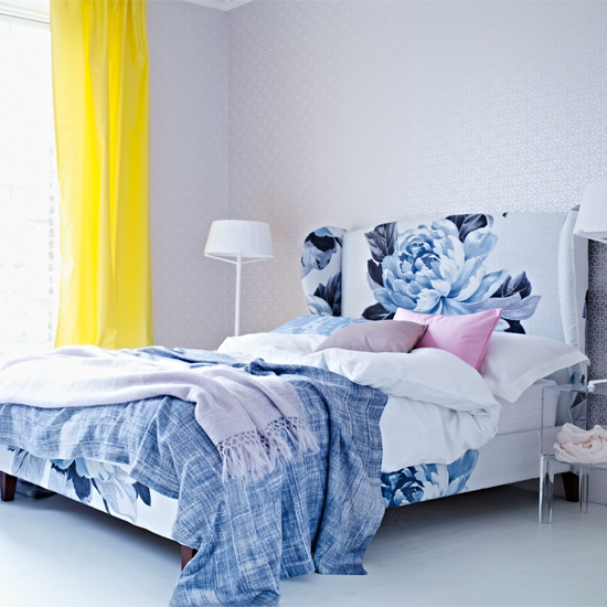 Bedroom with bold curtains | Decorating ideas to brighten up your rooms | PHOTO GALLERY | Housetohome.co.uk