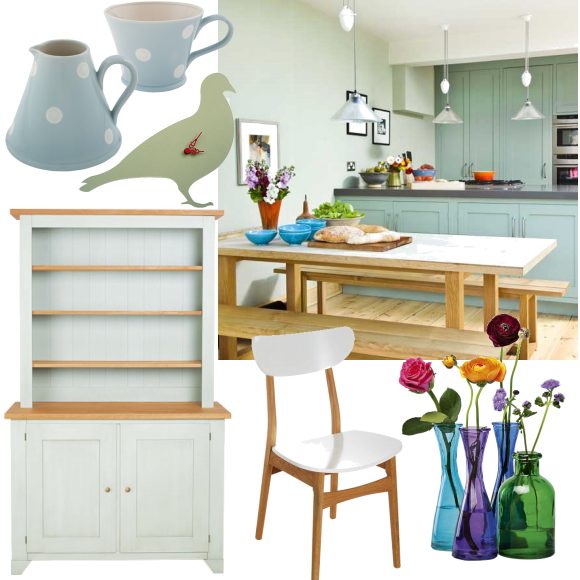 Mint green kitchen accessories