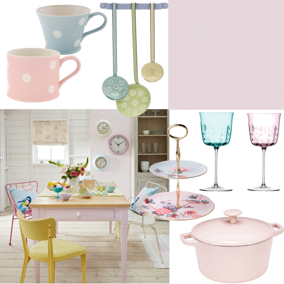 Pretty pastel dining room