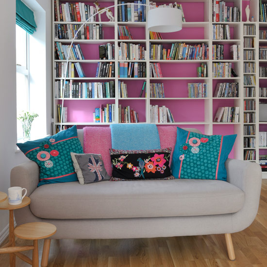 Statement shelving | living room | PHOTO GALLERY | Style at Home | Housetohome.co.uk
