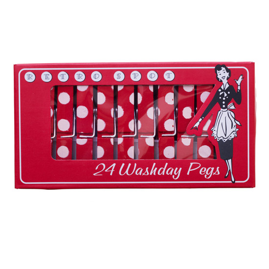 24 wooden washday pegs from Oliver Bonas | Retro trend - 10 of the best | trends | PHOTO GALLERY | Housetohome