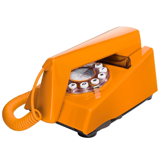 Wild & Wolf orange 'trim' corded phone from Debenams | Retro trend - 10 of the best | trends | PHOTO GALLERY | Housetohome