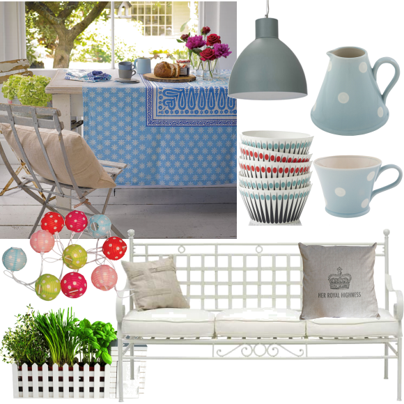 Shabby-chic style conservatory