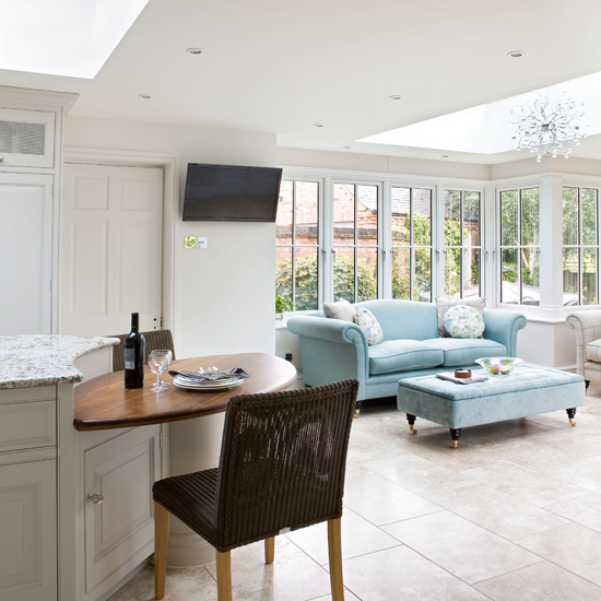 White open-plan conservatory