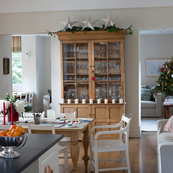 Festive oak dining room