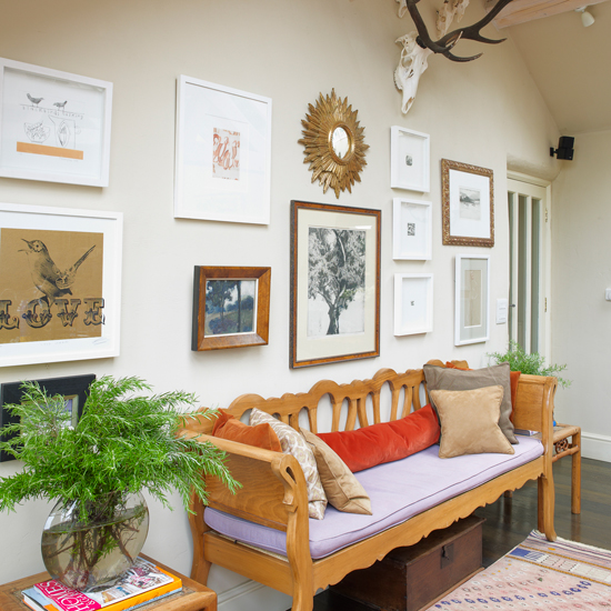 Eclectic entrance hallway
